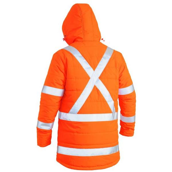 Taped Hi Vis Puffer Jacket with X Back - BJ6379XT