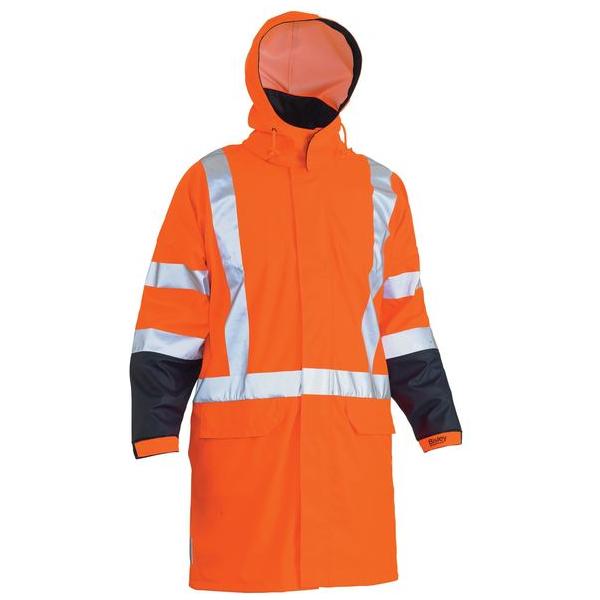 SALE - X Taped Hi Vis TTMC Stretch PU Rain Coat - BJ6955XT