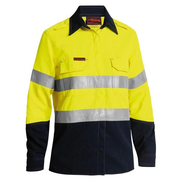 TenCate Tecasafe® Plus 700 Womens Taped Hi Vis FR Vented Shirt  - BL8082T