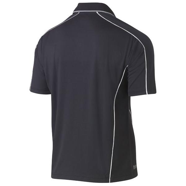 Cool Mesh Polo with Reflective Piping - BK1425
