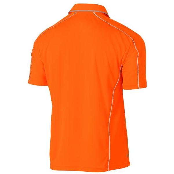 Cool Mesh Polo with Reflective Piping - BK1425