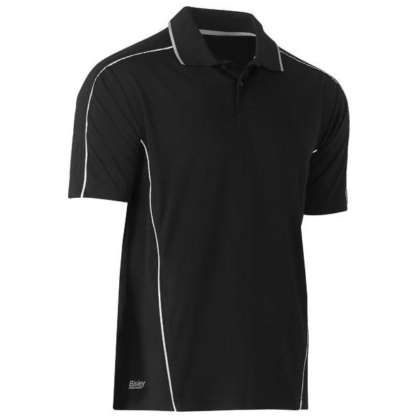 Cool Mesh Polo with Reflective Piping - BK1425