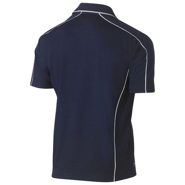 Cool Mesh Polo with Reflective Piping - BK1425