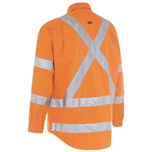 Bisley X Taped Biomotion Hi Vis Cool Lightweight Drill Shirt - BS6166XT