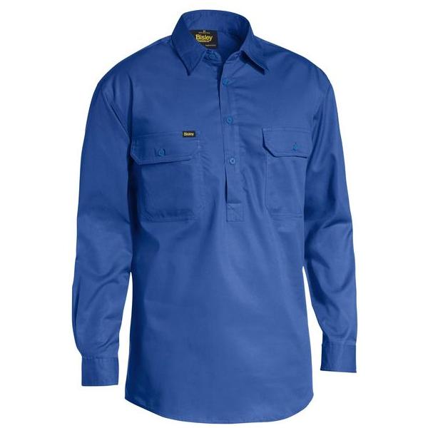 Closed Front Cool Lightweight Drill Shirt - BSC6820