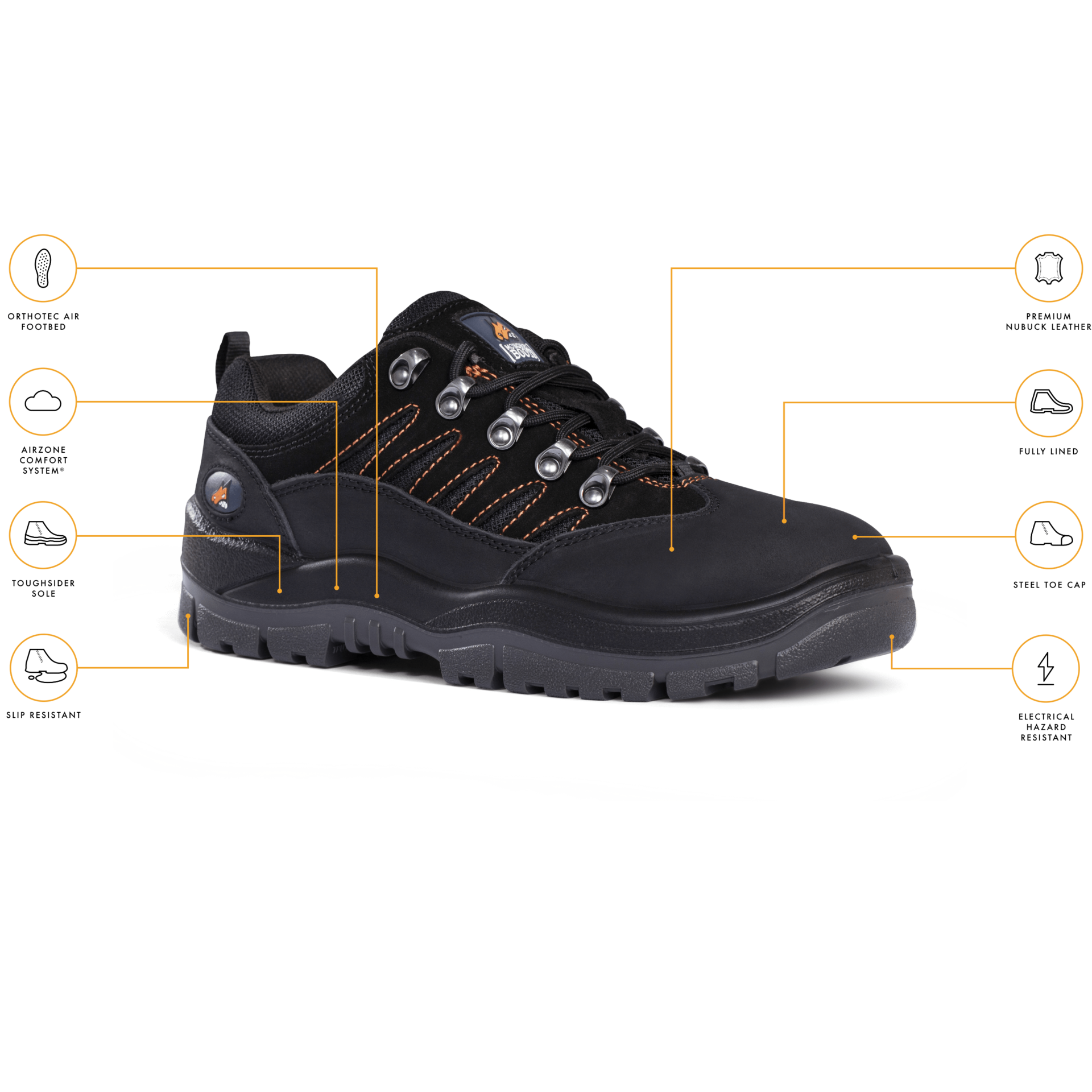 Mongrel 390080 L/U Safety Hiker Shoe