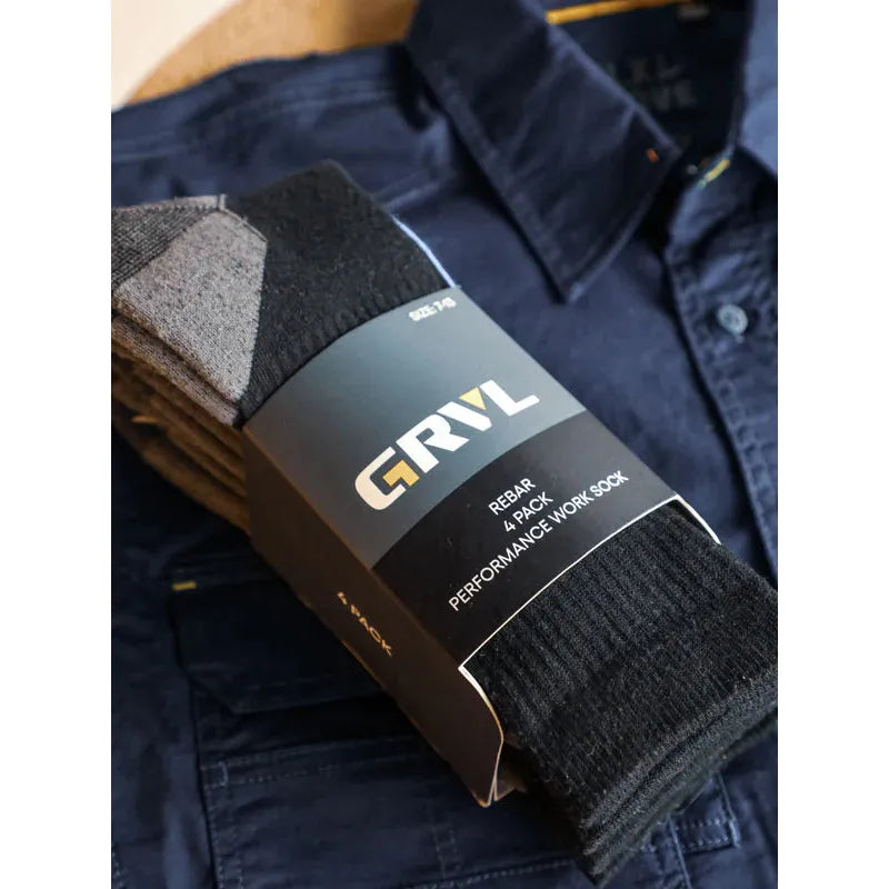 GRVL Socks - Rebar Sorbtek Performance 4 Pack