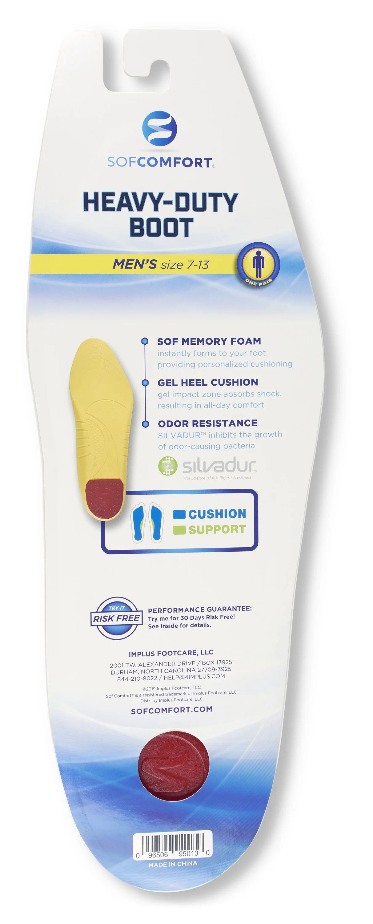 Implus 95013 Sof Mens Heavy Duty Boot Footbed