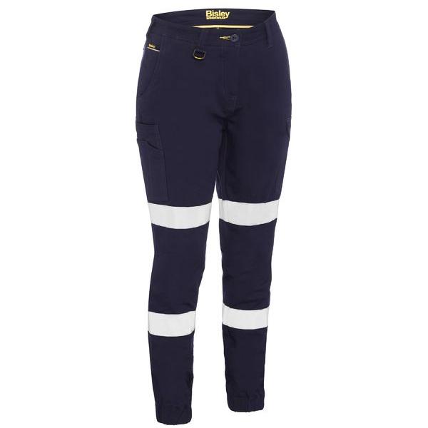 SALE - Womens Taped Cotton Cargo Cuffed Pants - BPL6028T