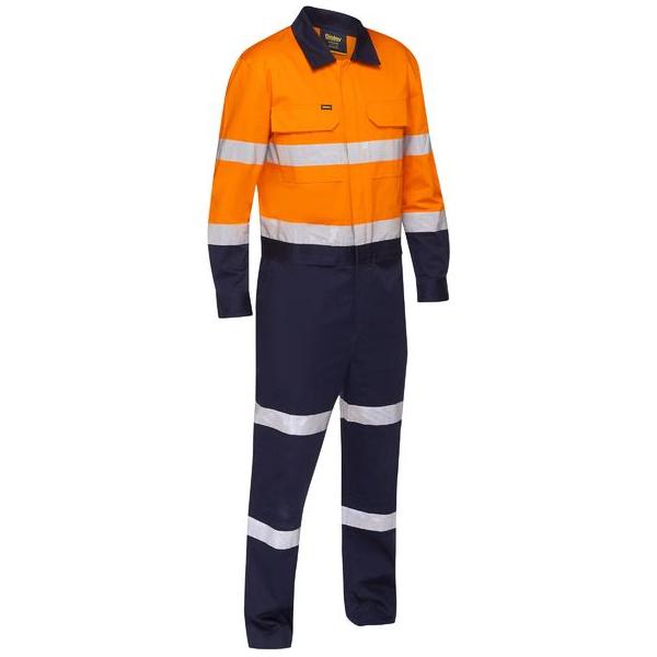Taped Hi Vis Work Coverall with Waist Zip Opening - BC6066T