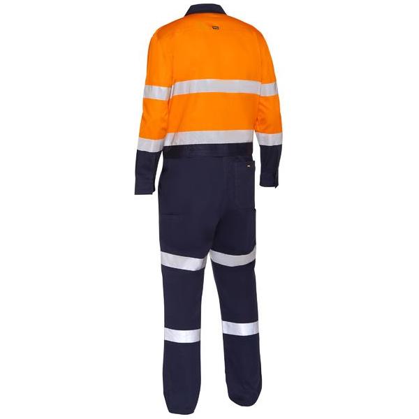 Taped Hi Vis Work Coverall with Waist Zip Opening - BC6066T