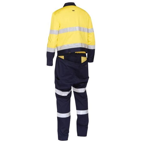 Taped Hi Vis Work Coverall with Waist Zip Opening - BC6066T