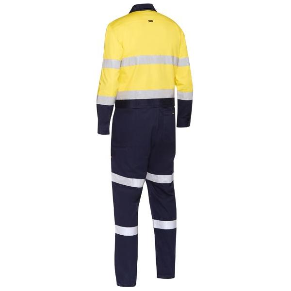 Taped Hi Vis Work Coverall with Waist Zip Opening - BC6066T