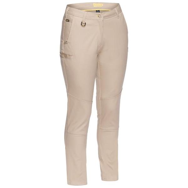SALE - Womens Mid Rise Stretch Cotton Pants - BPL6015