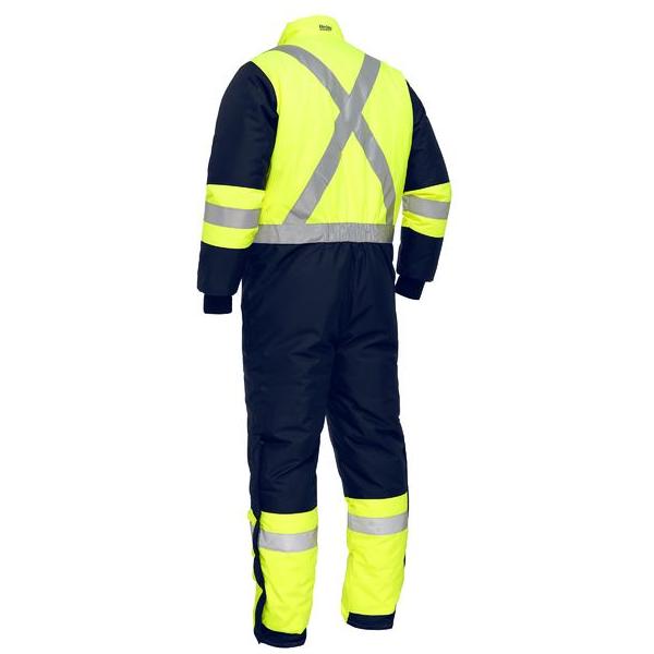 X Taped Two Tone Hi Vis Freezer Coverall - BC6453T