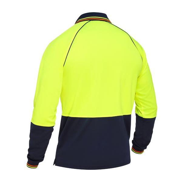 Recycle Two Tone Hi Vis Long Sleeve Polo - BK6440