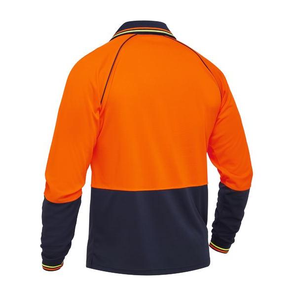 Recycle Two Tone Hi Vis Long Sleeve Polo - BK6440