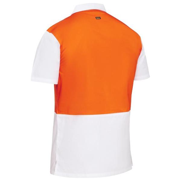 Two Tone Hi Vis V-Neck Short Sleeve Shirt - BS1405