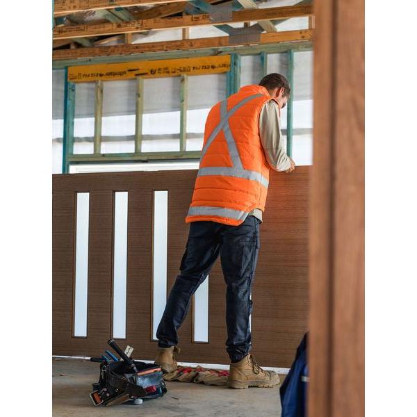 Taped Hi Vis Puffer Vest with X Back - BV0379XT