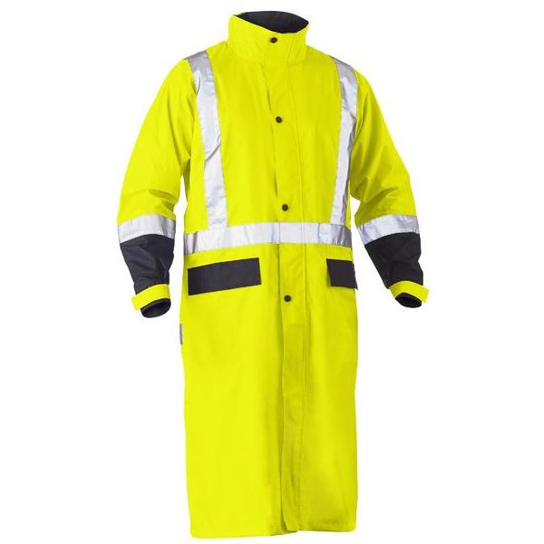 Taped Hi Vis Long Rain Coat - BJ6961T
