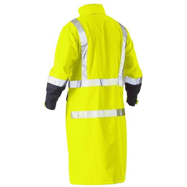 Taped Hi Vis Long Rain Coat - BJ6961T