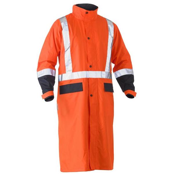 Taped Hi Vis Long Rain Coat - BJ6961T