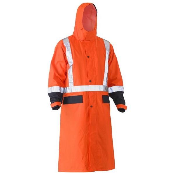 Taped Hi Vis Long Rain Coat - BJ6961T
