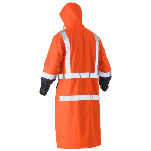 Taped Hi Vis Long Rain Coat - BJ6961T