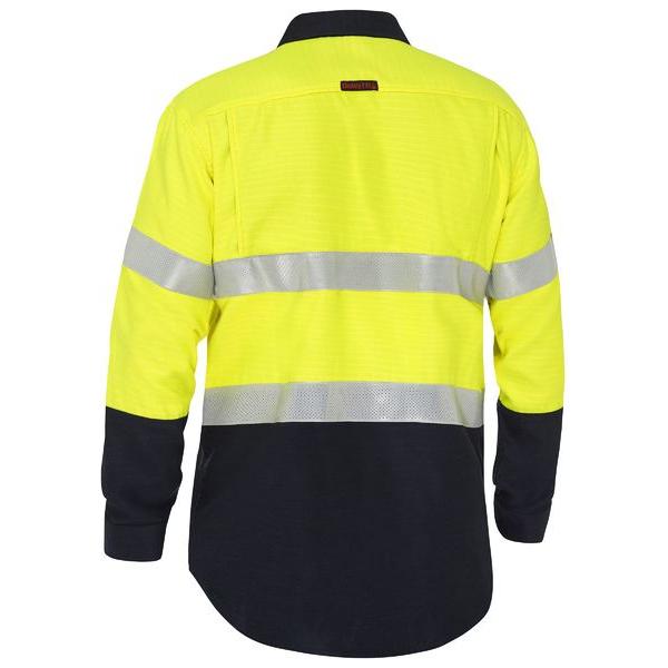Apex 185 Taped Hi Vis FR Ripstop Vented Shirt - BS8438T
