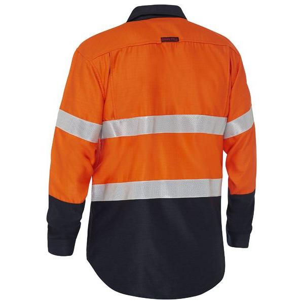 Apex 185 Taped Hi Vis FR Ripstop Vented Shirt - BS8438T