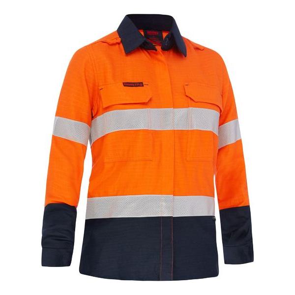 Apex 185 Womens Taped Hi Vis FR Vented Shirt - BL8438T