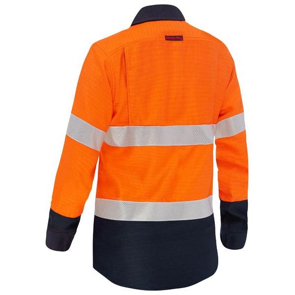 Apex 185 Womens Taped Hi Vis FR Vented Shirt - BL8438T
