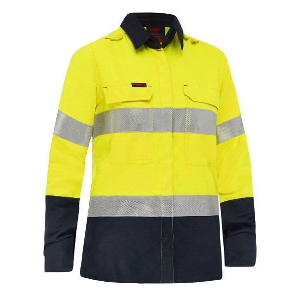 Apex 185 Womens Taped Hi Vis FR Vented Shirt - BL8438T