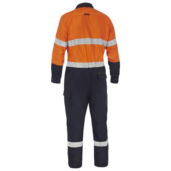 Apex 185/240 Taped Hi Vis FR Ripstop Vented Coverall - BC8477T