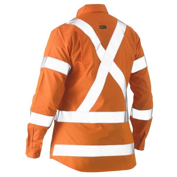 Recycle Womens X Taped Hi Vis Drill Shirt - BL6266XT