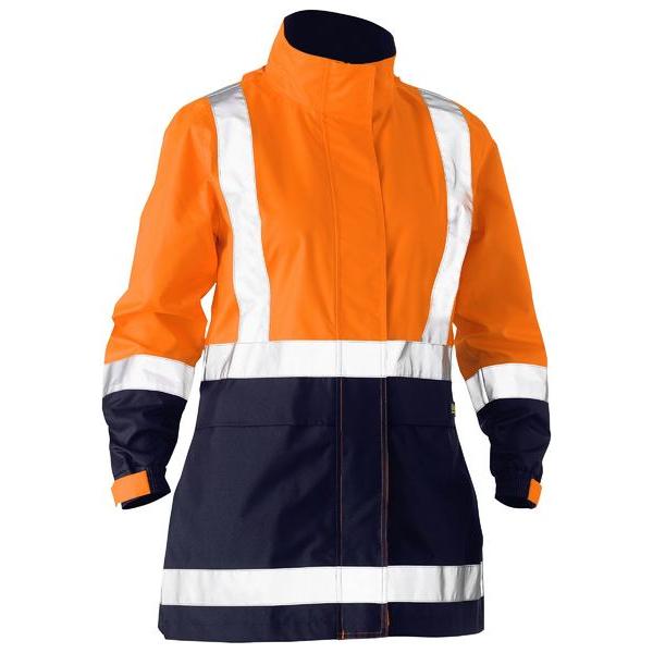 Womens H Taped Two Tone Hi Vis Rain Jacket - BJL6966T