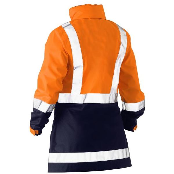 Womens H Taped Two Tone Hi Vis Rain Jacket - BJL6966T