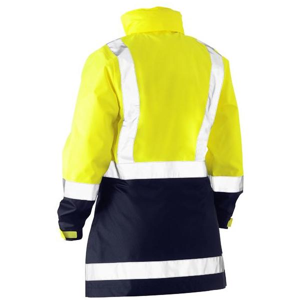 Womens H Taped Two Tone Hi Vis Rain Jacket - BJL6966T