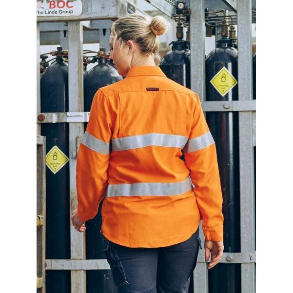 Apex 185 Womens Taped Hi Vis Ripstop FR Vented Shirt - BL8439T