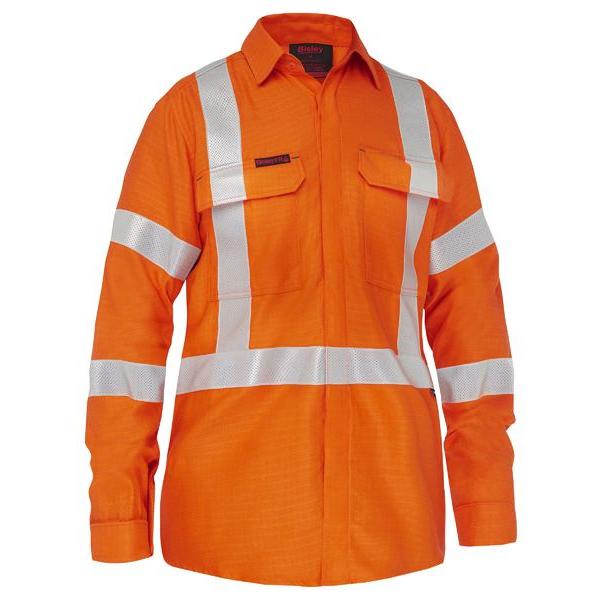 Apex 185 Womens X Taped Biomotion Hi Vis FR Ripstop Vented Shirt - BL8439XT