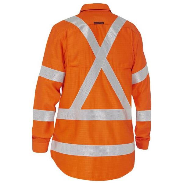 Apex 185 Womens X Taped Biomotion Hi Vis FR Ripstop Vented Shirt - BL8439XT