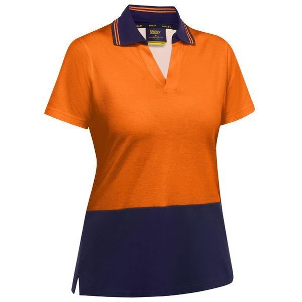Womens Hi Vis V-Neck Polo - BKL1234