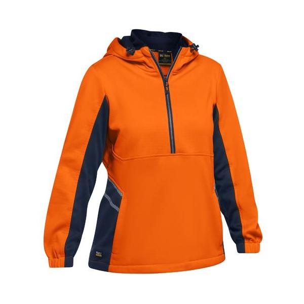 Womens Hi Vis Liquid Repellent Fleece Hoodie - BKL6571