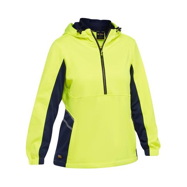Womens Hi Vis Liquid Repellent Fleece Hoodie - BKL6571