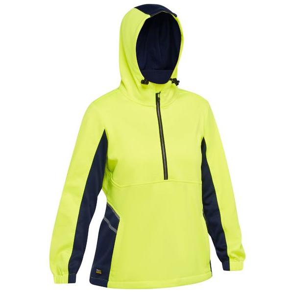 Womens Hi Vis Liquid Repellent Fleece Hoodie - BKL6571