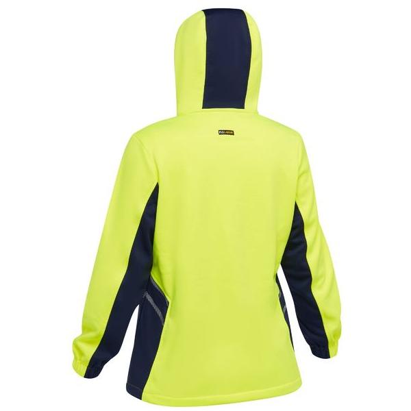Womens Hi Vis Liquid Repellent Fleece Hoodie - BKL6571