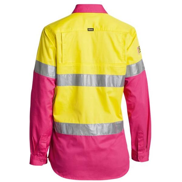 Womens Taped Hi Vis Cool Lightweight Drill Shirt - BL6696T