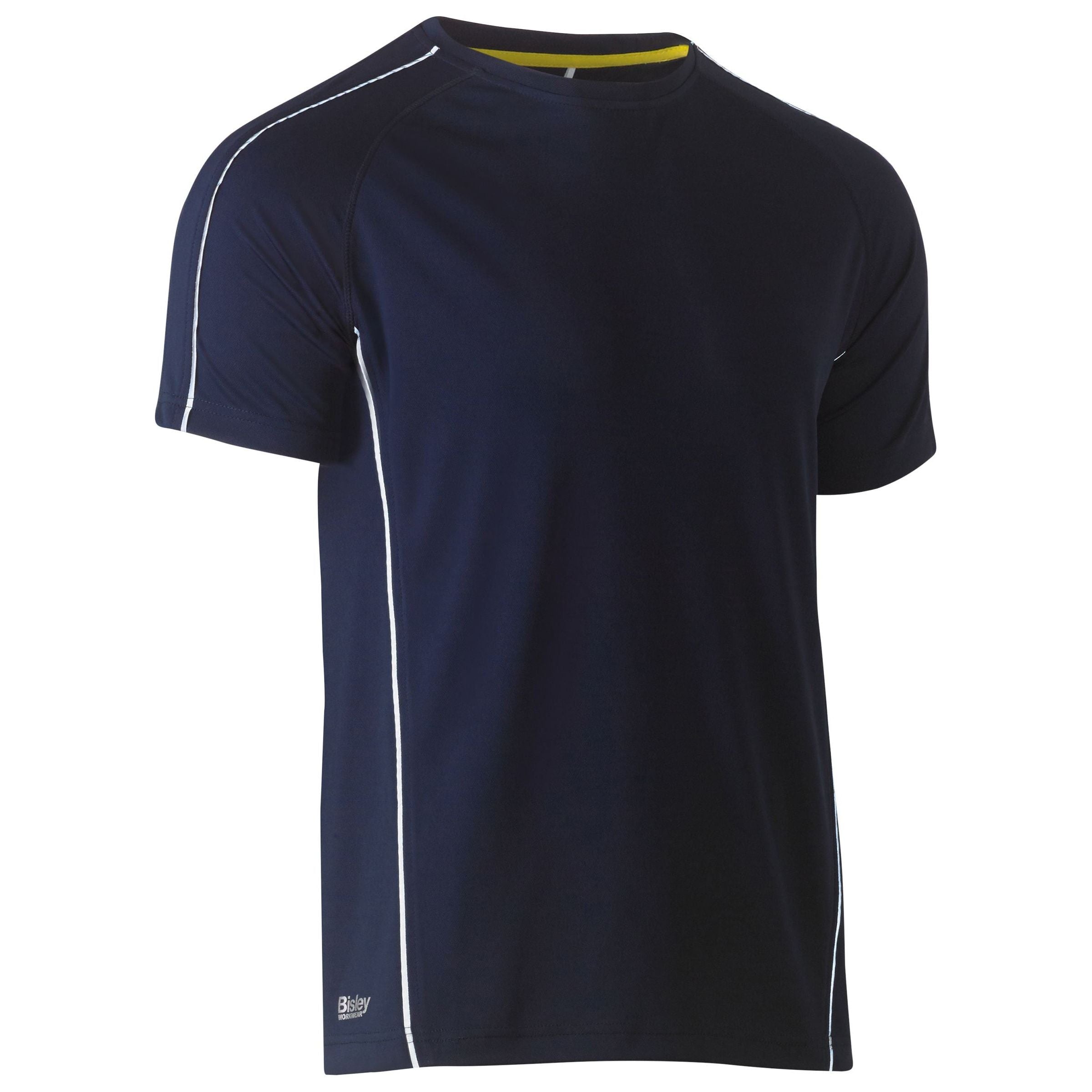 Cool Mesh Tee with Reflective Piping - BK1426