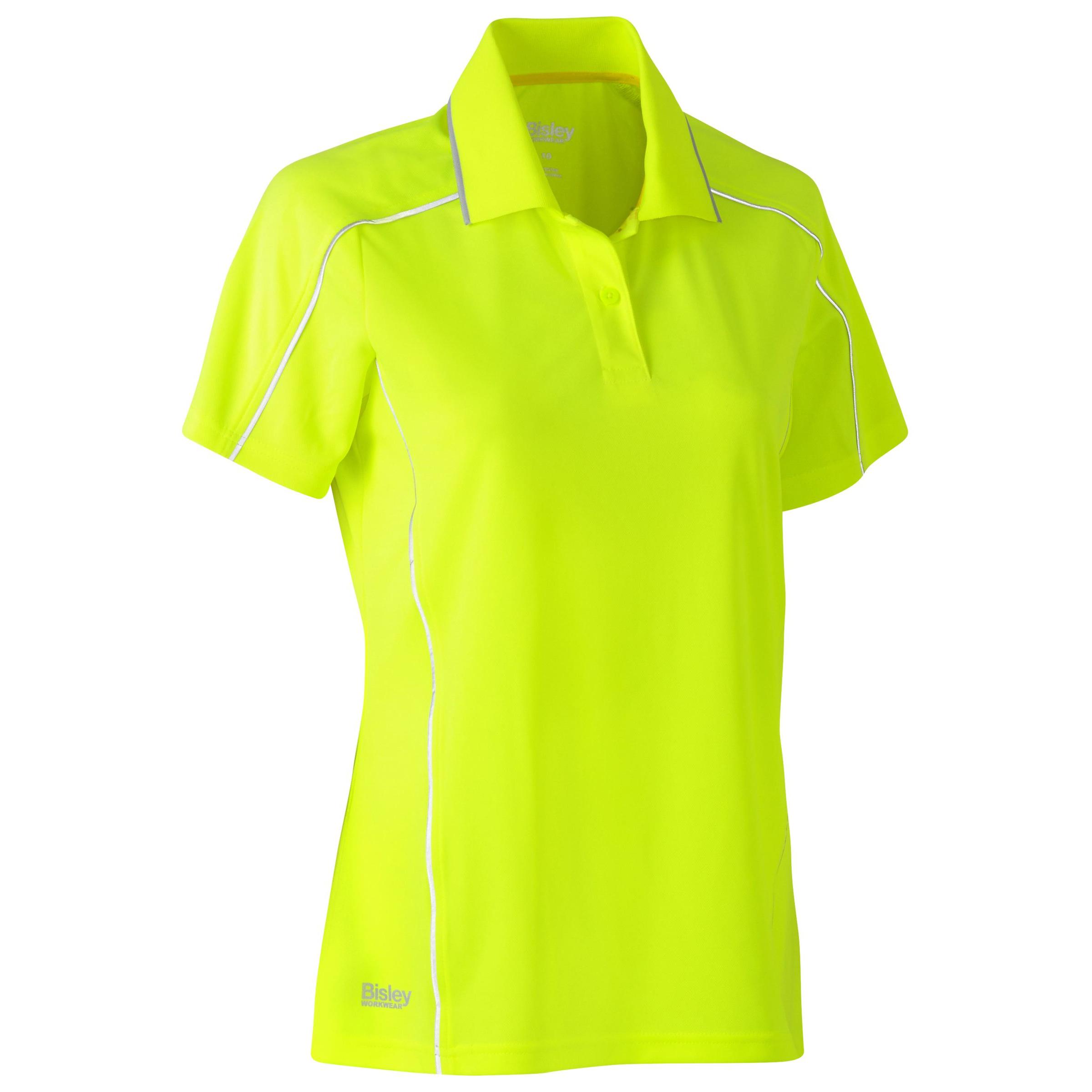 Womens Cool Mesh Polo with Reflective Piping - BKL1425