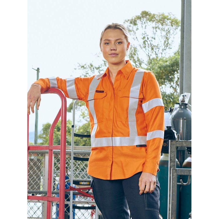 Apex 185 Womens X Taped Biomotion Hi Vis FR Ripstop Vented Shirt - BL8439XT
